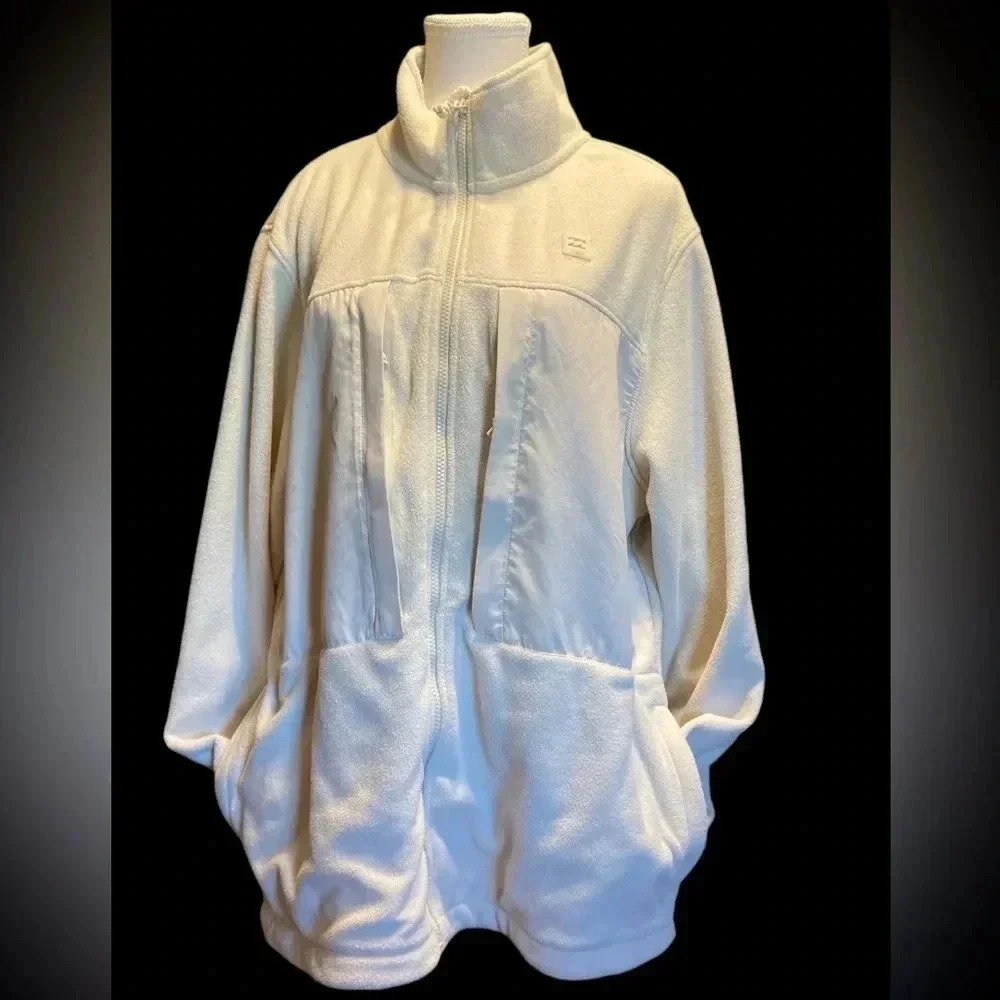 Billabong’s ivory colored zip up jacket size XL
